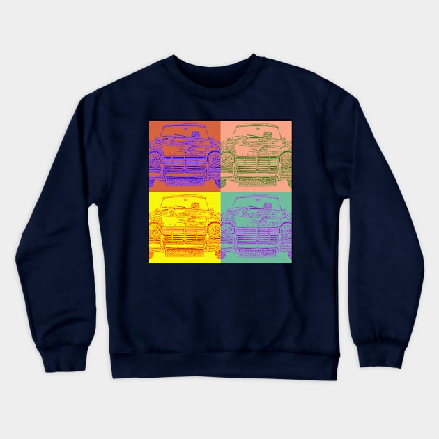 Classic 1960s Triumph TR4 car pattern Crewneck Sweatshirt by soitwouldseem